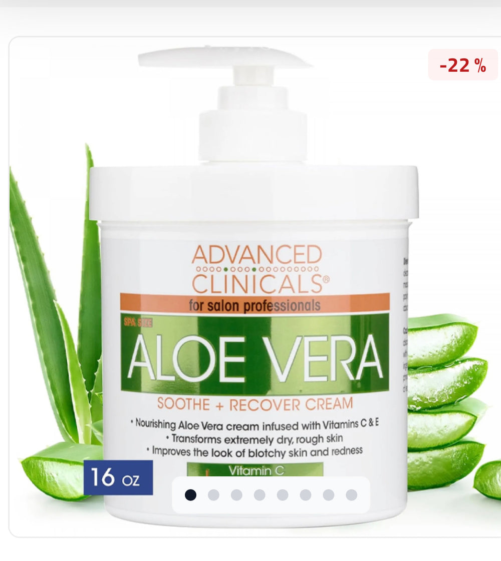 Advanced Clinicals Aloe Vera Soothe + Recover Cream (454 g)