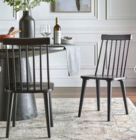 
              Set of 2 Lowry Dining Chairs Black - Lifestorey: Rubberwood Frame, Farmhouse Style, Spot Clean, 250lb Capacity
            