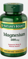 
              Nature's Bounty Magnesium 500 mg Mineral Supplement - (30 Tablet) DLC: Avril26
            