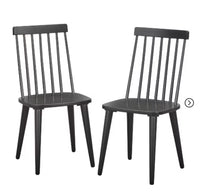 
              Set of 2 Lowry Dining Chairs Black - Lifestorey: Rubberwood Frame, Farmhouse Style, Spot Clean, 250lb Capacity
            