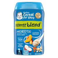 Gerber Cérébral for Baby Power Blend Probiotic Oatmeal Lentil Peach & Apple (227g)