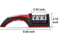 
              Aiguiseur de couteaux manuel en 3 étapes - Outil d'affûtage de couteaux portable
            