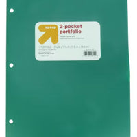 Pocket Plastic Folder Green - up&up