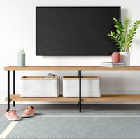 Wood and Metal TV Stand for TVs up to 60" Natural - Room Essentials