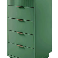 Tall Granville Modern 5 Drawer Dresser Sage Green - Manhattan Comfort ( L 96cm, La 45cm, H 120cm)