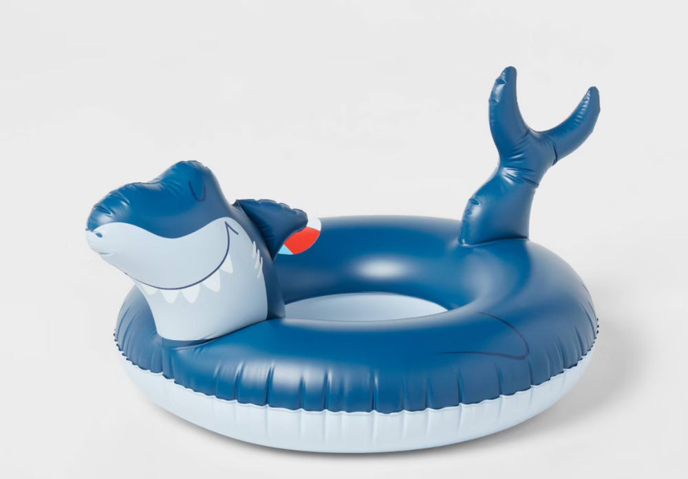 Kids' Shark Pool Float Blue - Sun Squad (127.9 cm x 57.7 cm)