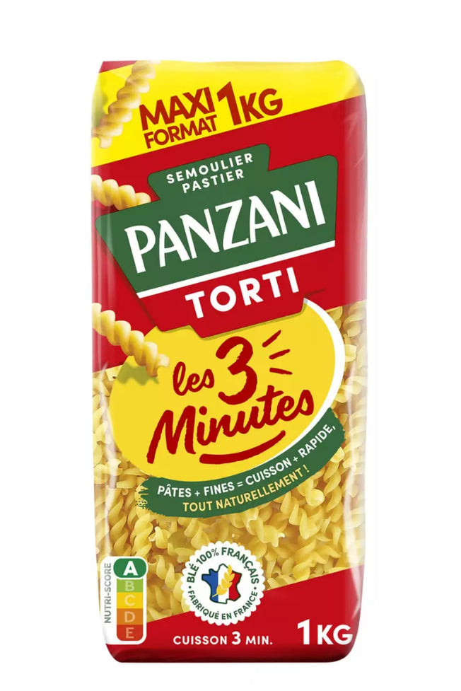 PANZANI Torti cuisson rapide 3min
(1 kg) DLC: Sept26