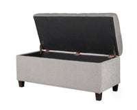 
              Ainsley Button Tufted Storage Bench - Silver Ash - HomePop (L 1m x 25cm, La 45cm, H 45cm,)
            