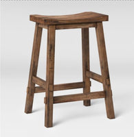 
              Halifax Farmhouse Wood Counter Height Barstool Brown - Threshold (L 42cm, La 23cm, H 60cm,)
            