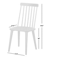 Set of 2 Lowry Dining Chairs Black - Lifestorey: Rubberwood Frame, Farmhouse Style, Spot Clean, 250lb Capacity