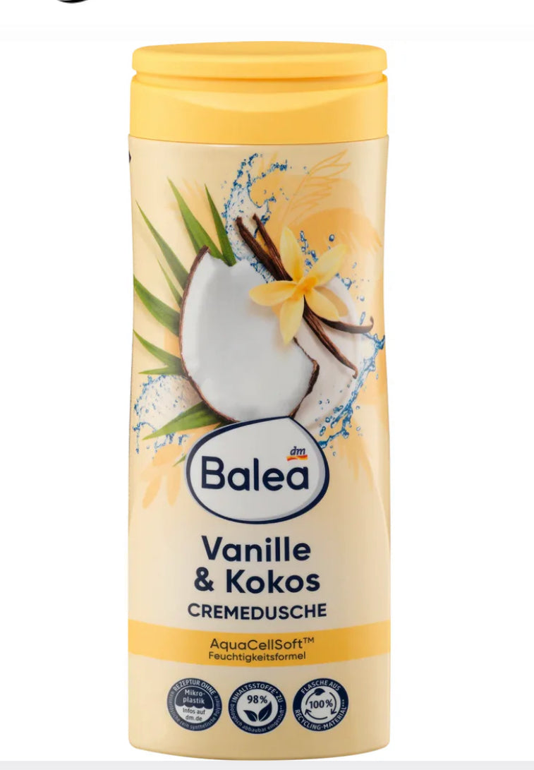 Crème de douche au vanille & coco, (300 ml)