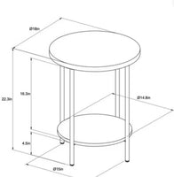 
              Wood and Metal Round End Table Natural - Room Essentials
            