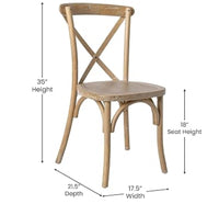 
              Flash Furniture Advantage Natural With White Grain X-Back Chair
            