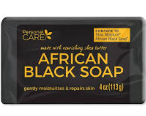 Personal Care African Black Soap Gently Moisturizes Skin 4 Oz (113g)