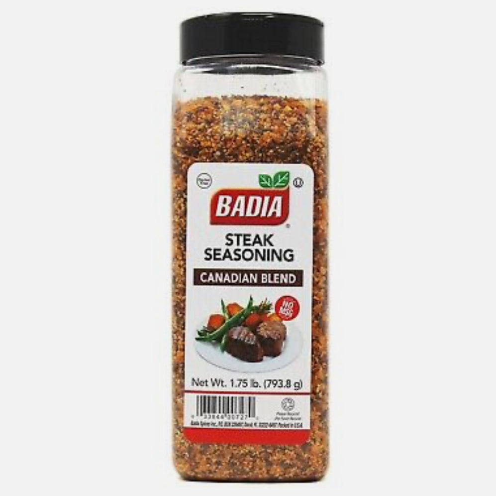 Badia Steak Seasoning/Canadian Blend/Grill/Meat/Sazon/para/Carne/Kosher (793.8g)DLC: Dec25