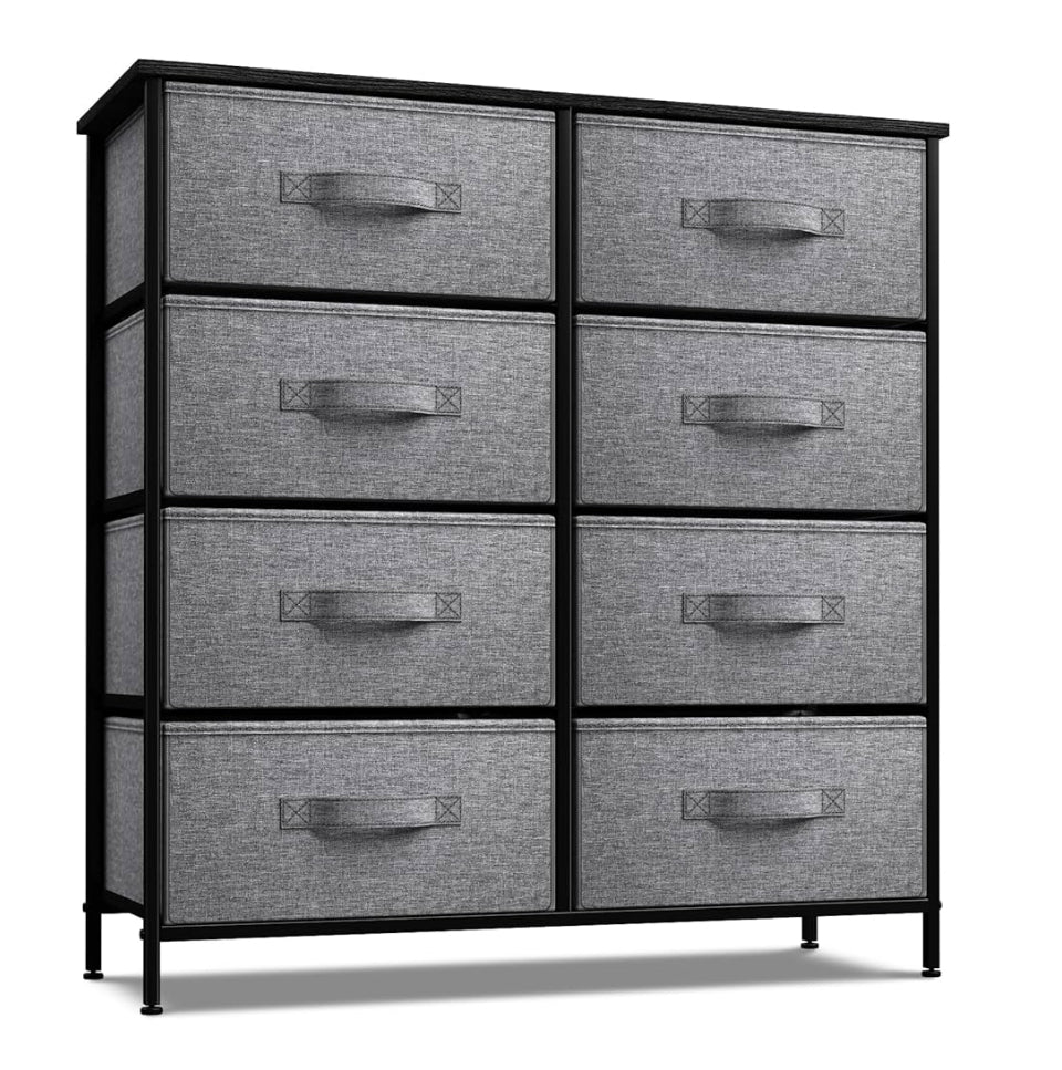 Sorbus Extra Wide Dresser Organizer With 8 Drawers - Black