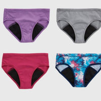 Hanes Girls' 4pk Hipster Period Underwear - Colors May Vary 16