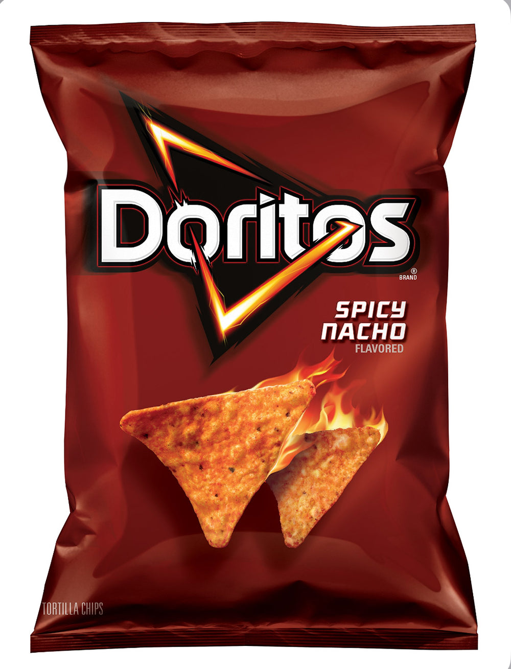 Doritos Chips de tortilla con sabor a nacho picante (49.6 g) DLC: Oct24