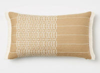 
              Promo * Oversized Embroidered Striped Lumbar Throw Pillow Brown - Threshold™ designed with Studio McGee
            