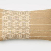 Promo * Oversized Embroidered Striped Lumbar Throw Pillow Brown - Threshold™ designed with Studio McGee