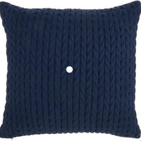 18"x18" Life Styles Quilted Chevron Square Throw Pillow Navy - Mina Victory