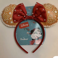 Kids' Disney Minnie Mouse Gingerbread Ears Headband - Red/Yellow