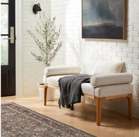 
              Randolph Bench with Bolster Pillows Linen (FA) - Threshold designed with Studio McGee
            