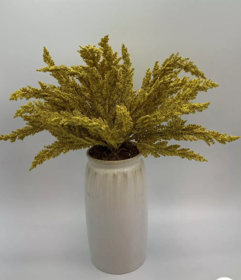 Promo * Large Goldenrod Artificial Plant Arrangement in Ceramic Pot - Threshold