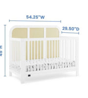 
              Simmons Kids' Theo 6-in-1 Convertible Crib - Greenguard Gold Certified - Bianca White/Textured Almond (L 1m x 40cm, La 75cm, H 1m x 10cm)
            