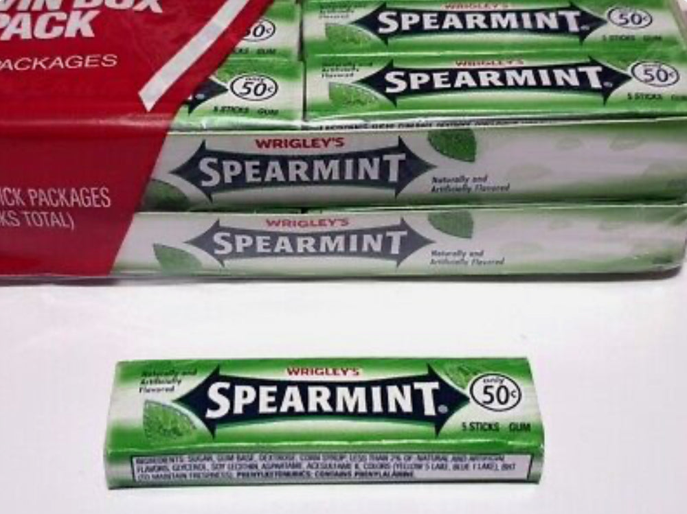 bandes Wrigley's SPEARMINT - chewing-gum 5 sticks gomme