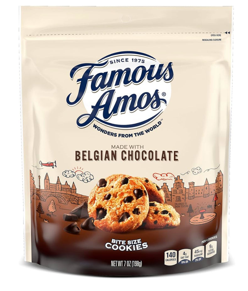 FAMOUS AMOS BELGIAN CHOCOLATE CHIP COOKIES 198g DLC: Mars26