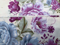 
              FLOWERS PURPLE 100% ORGANIC COTTON FEELING 6PCS DECORATIVE SHEET SET KING SIZE
            