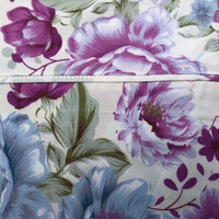 FLOWERS PURPLE 100% ORGANIC COTTON FEELING 6PCS DECORATIVE SHEET SET KING SIZE