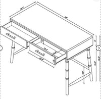 
              Oslari Wood Writing Desk with Drawers White - Threshold
            