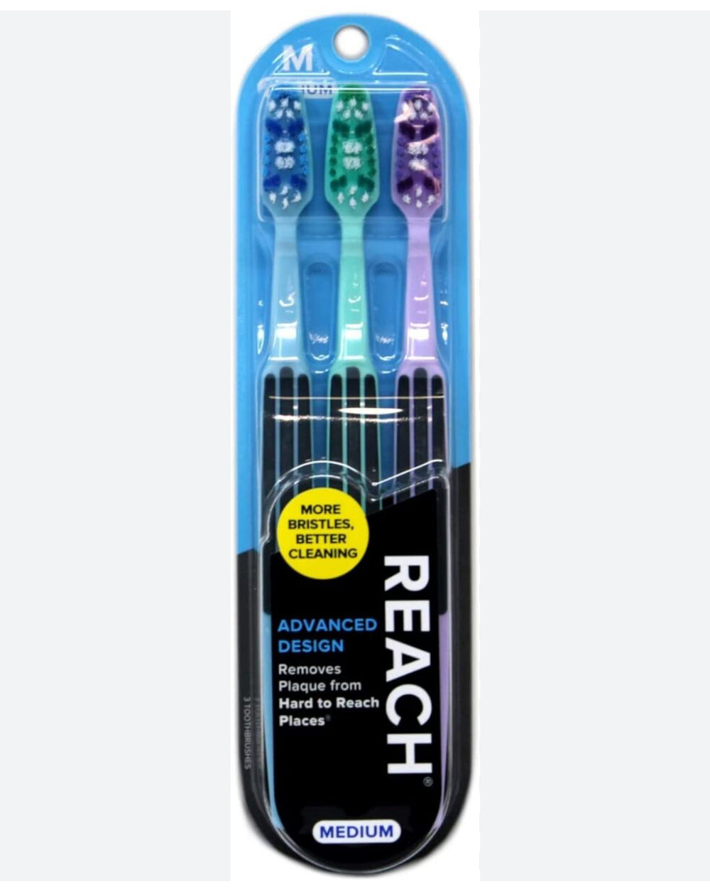 Pack de 3 brosses à dents moyennes Reach Advanced Design Full Head