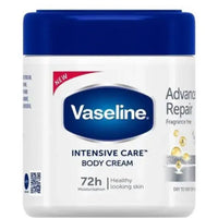 Vaseline Advanced Repair, Crème Hydratante pour le corps, Réparateur avancé, Sans Parfum, 400 mL