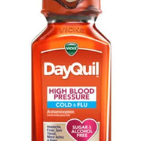 Vicks DayQuil High Blood PressureCold & Flu Liquid, 236mL DLC: 01/2026