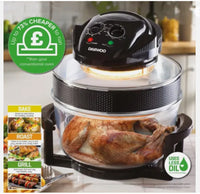 
              Daewoo Manual Air Fryer, Healthy Halogen For Baking, Roasting
            