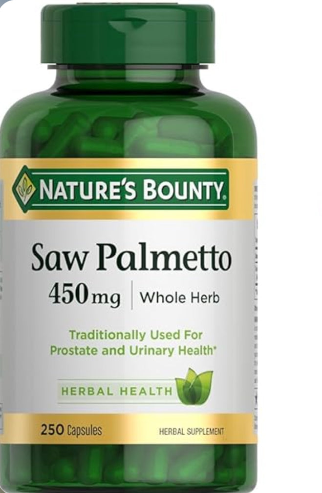 Nature's bounty saw palmetto, 450 mg, 250 capsules DLC: MARS26