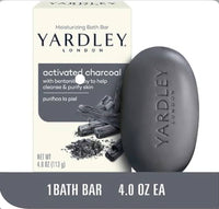 
              Yardley Barra hidratante de carvão ativado por sabão, pacote com 3, 113 g
            