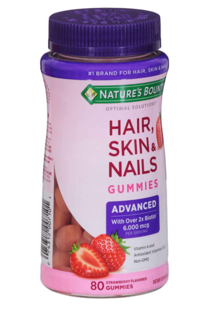 Nature's Bounty Hair, Skin & Nails Gummies
80 Count DLC: Fev25