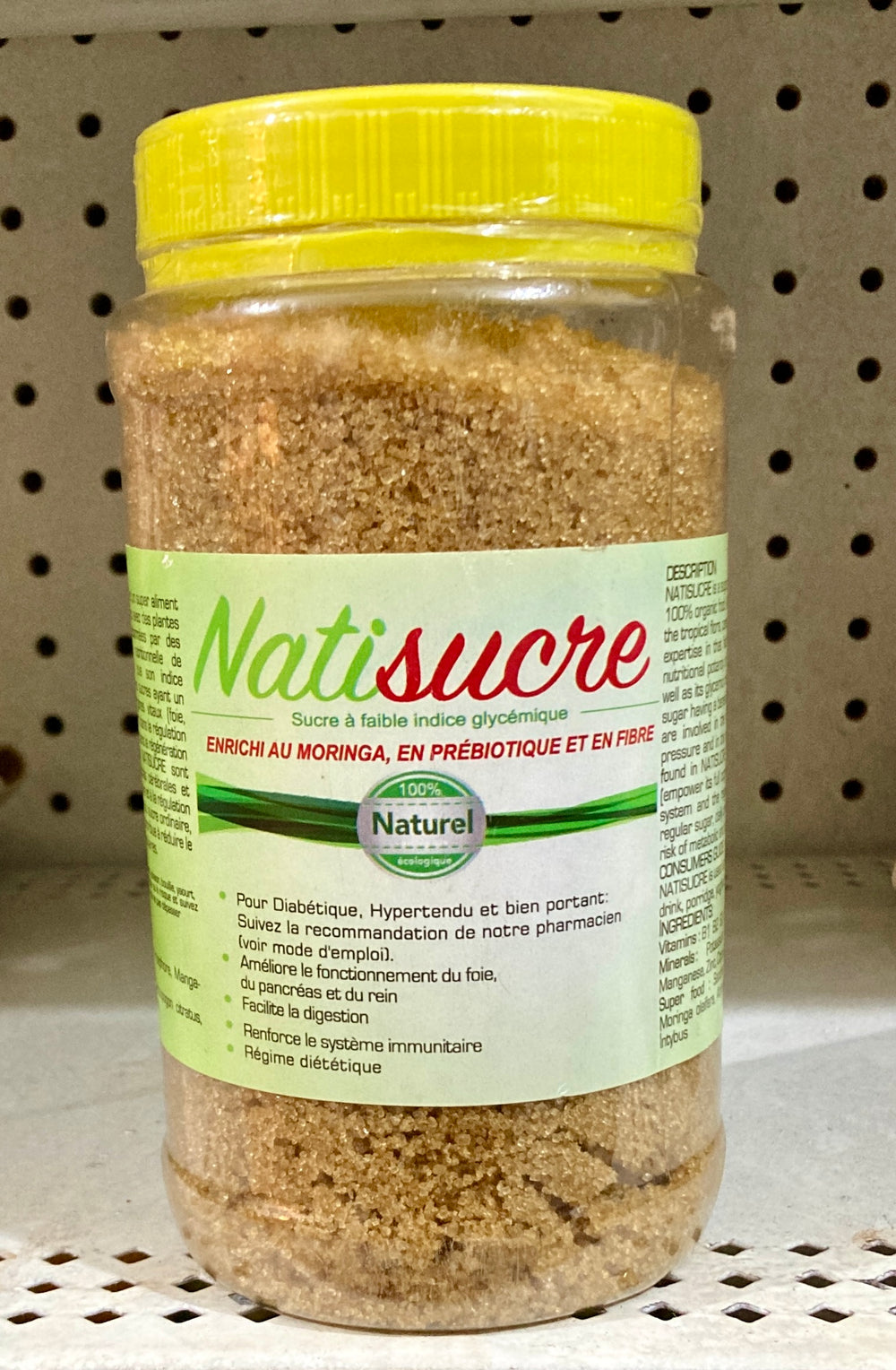 Nati Sucre 100% Naturel Ecologique Sucre à Faible Indice Glycemique 800g DLC: 10 AOÛT2024