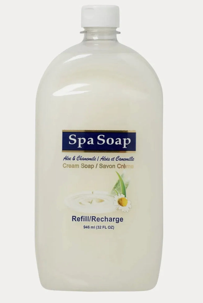 Spa Soap Aloe & Chamomile Liquid Hand Soap 32 oz.   Refill Bottles (946 mL)