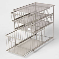 3 Tier Drawer Organizer Brushed Nickel - Brightroom