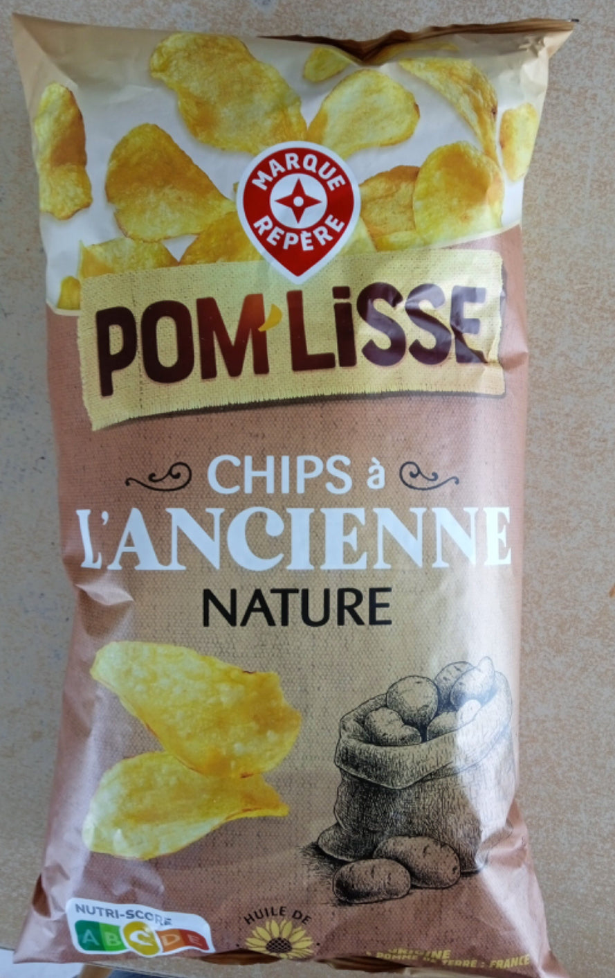 Pom’lisse Chips à l'ancienne Nature - Pom lisse (150 g) DLC: 11 Dec24