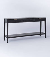 
              East Bluff Woven Drawer Console Table Black - Threshold designed with Studio McGee (L 1m x 50cm, La 35cm, H75cm)
            