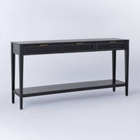 East Bluff Woven Drawer Console Table Black - Threshold designed with Studio McGee (L 1m x 50cm, La 35cm, H75cm)