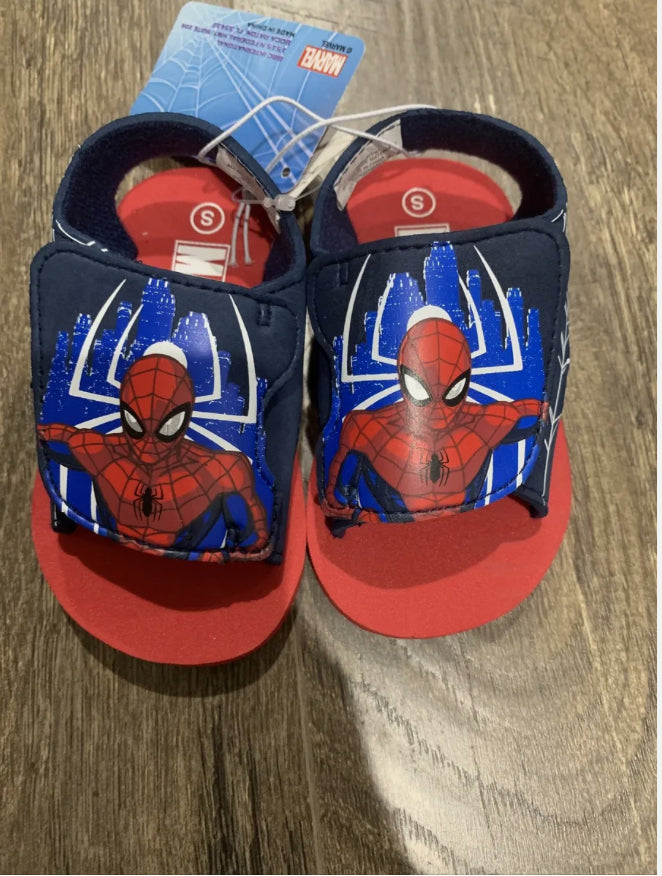 SPIDER-MAN Toddler Boys Sandals- Size  5/6