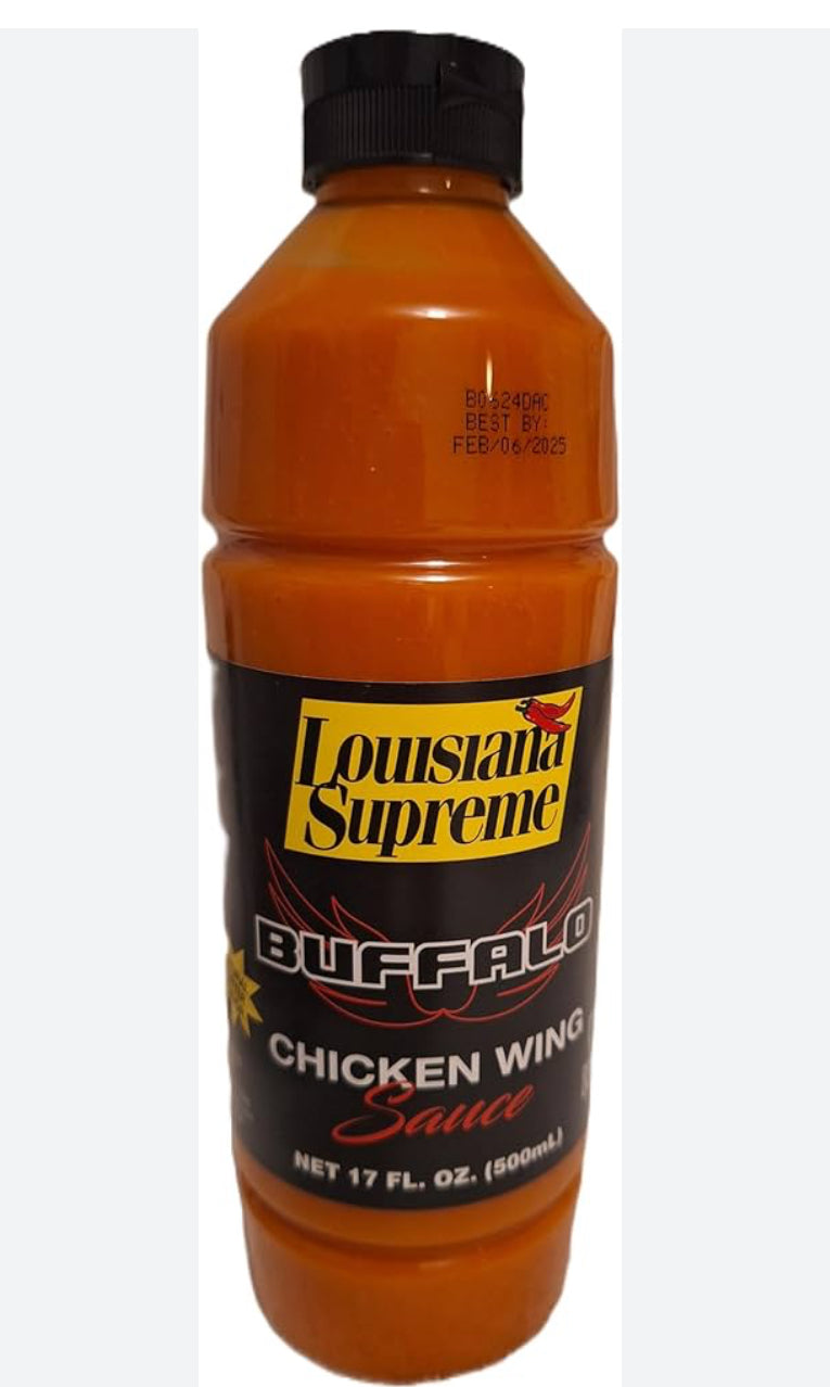 Louisiana Supreme BUFFALO Chicken Wing Sauce-Certified Cajun (500 ML) DLC: 14 Fev25