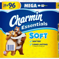 Charmin Essentials Soft Toilet Paper (24 mega rolls, 352 sheets/roll)